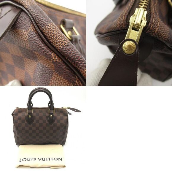 LOUIS VUITTON Speedy 25 Hand bag N41365 Damier canvas leather Ebene GHW - Picture 13 of 13